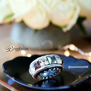 BRIGHTON "Spectrum" Gold Swarovski Crystal Slider Charm